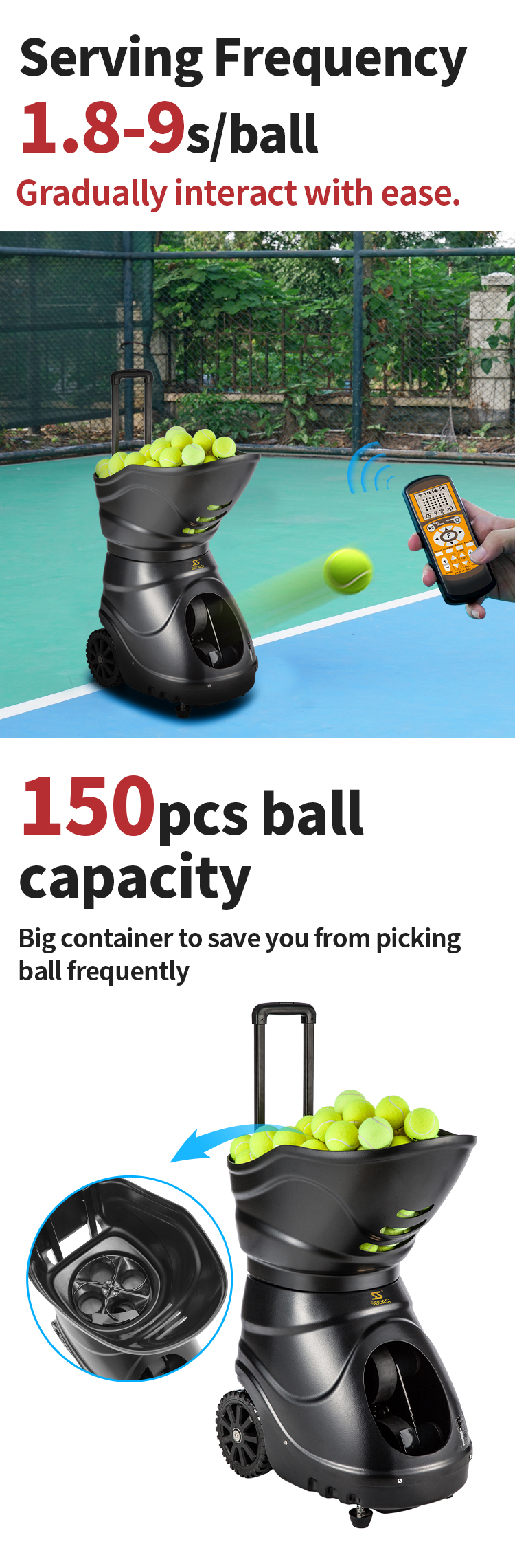 SS-T4015 Tennis Ball Machine - 8