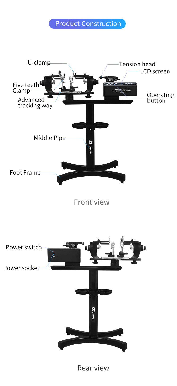 SS-S616 Tennis And Badminton Racket Stringing Machine