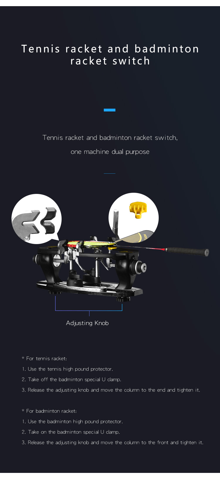 SS-S616 Tennis And Badminton Racket Stringing Machine